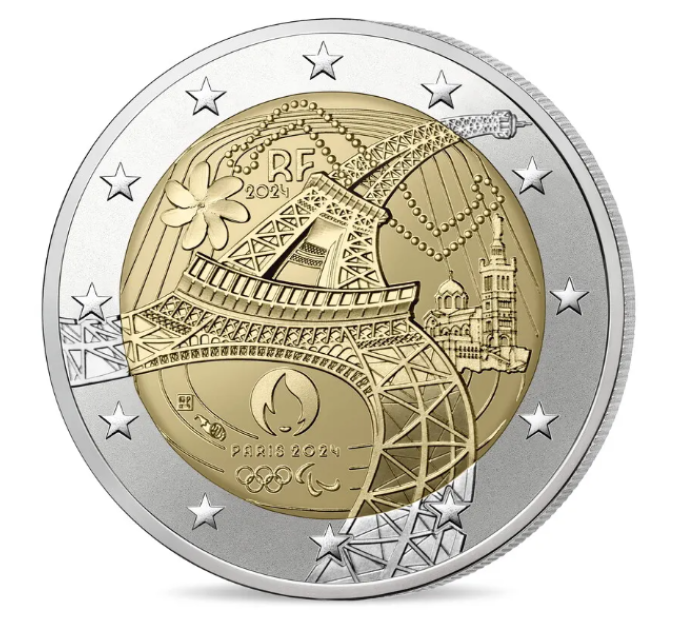 Frankrijk 2 euro UNC 2024 - Olympische en Paralympische Spelen 2024 in Parijs