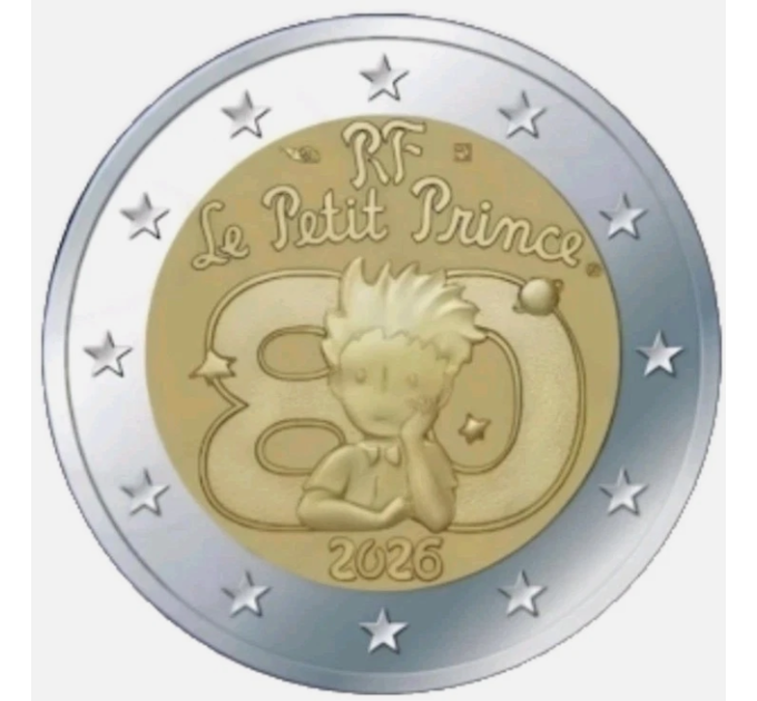Frankrijk 2 euro UNC 2026 - 80 jaar De Kleine Prins