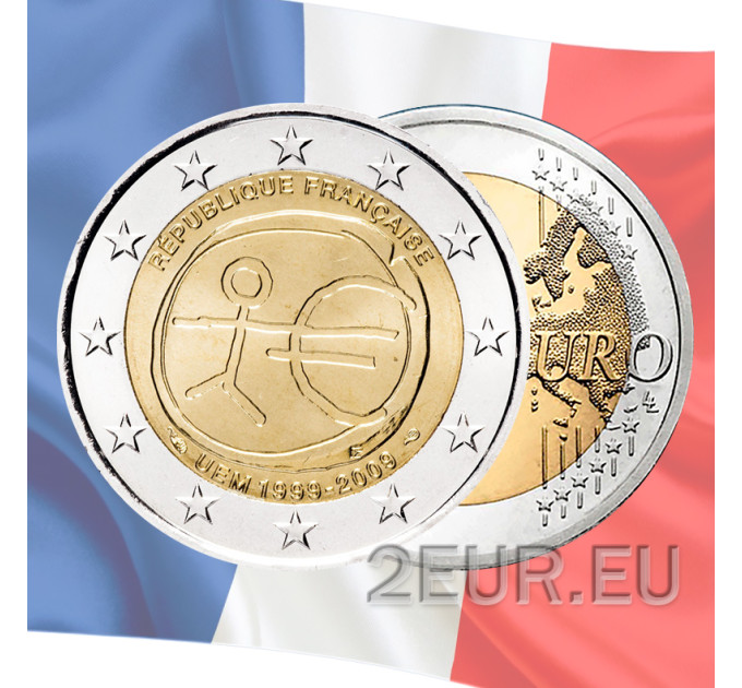 Frankrijk 2 euro UNC 2009 - 10 jaar euro - EMU