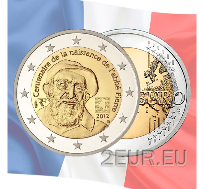 Frankrijk 2 euro UNC 2012 - 100ste verjaardag van de geboorte van abbé Pierre