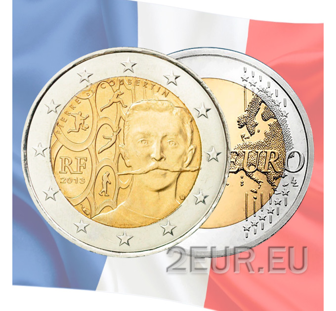 Frankrijk 2 euro UNC 2013 - 150e verjaardag van de geboorte van Pierre de Coubertin