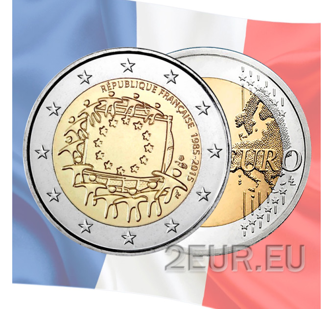 Frankrijk 2 euro UNC 2015 - 30e verjaardag van de EU-vlag