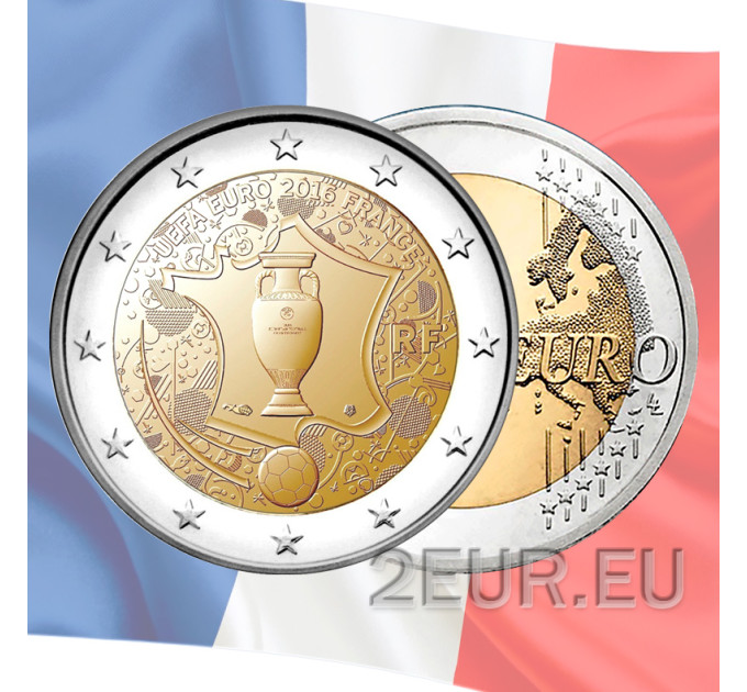 Frankrijk 2 euro UNC 2016 - UEFA Europees kampioenschap