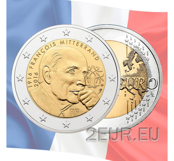 Frankrijk 2 euro UNC 2016 - 100ste verjaardag van de geboorte van François Mitterrand