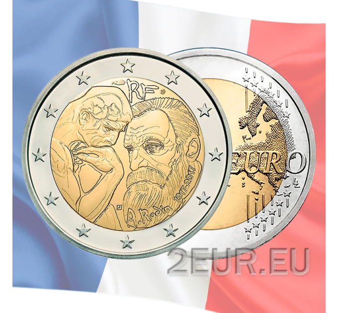Frankrijk 2 euro UNC 2017 - 100ste verjaardag van de dood van Auguste Rodin