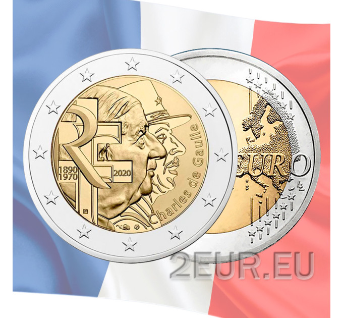 Frankrijk 2 euro UNC 2020 - Charles de Gaulle