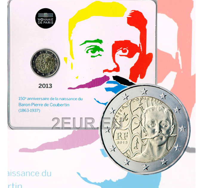 Frankrijk 2 euro BU 2013 - 150e verjaardag van de geboorte van Pierre de Coubertin