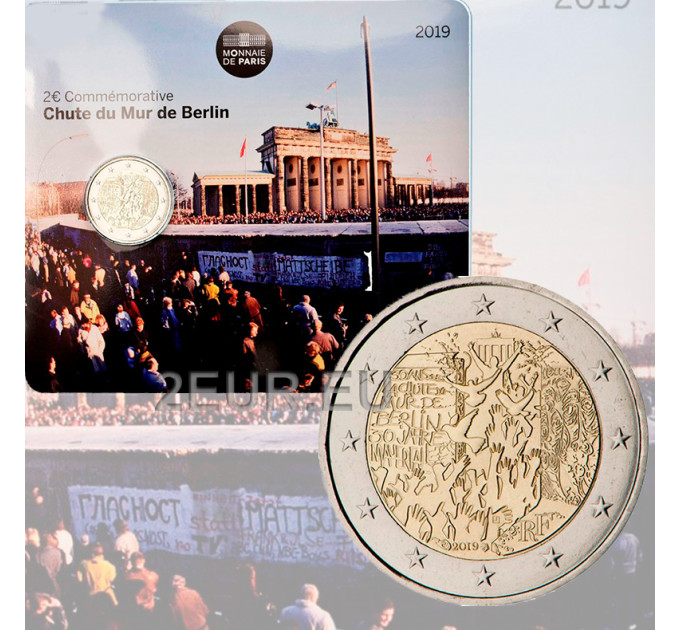 Frankrijk 2 euro BU 2019 - 30 jaar sinds de val van de Berlijnse Muur