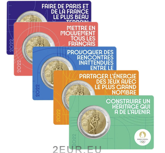Frankrijk 2 euro BU 2022 - Olympische Spelen Parijs 2024 - Het genie