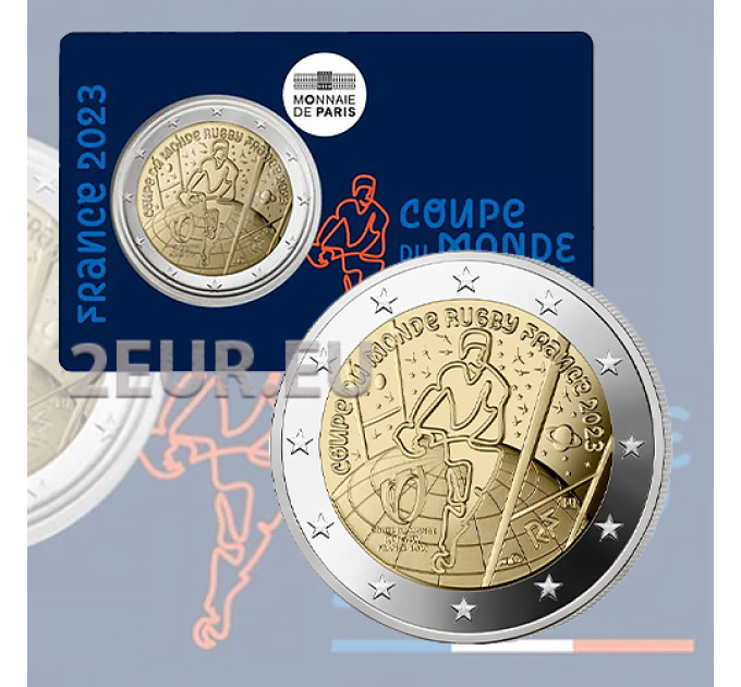 Frankrijk 2 euro BU 2023 - Wereldkampioenschap rugby Frankrijk