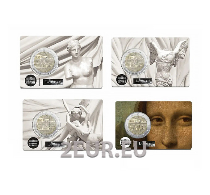 Frankrijk 2 euro BU 2025 - Louvre Museum - 4 stuks