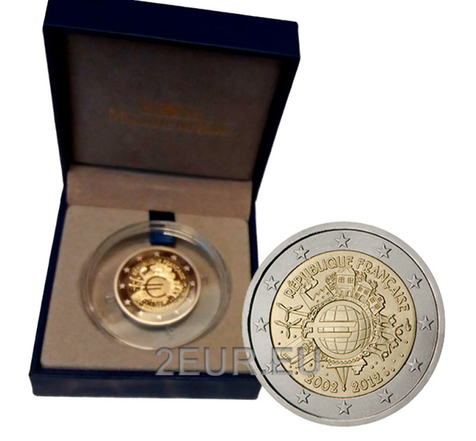 Frankrijk 2 euro Proof 2012 - 10 jaar eurocontant geld