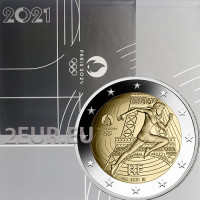 Frankrijk 2 euro Proof 2021 - Olympische Zomerspelen Parijs 2024 - Overdracht van de Olympische vlag
