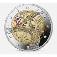 Frankrijk 2 euro Proof 2024 - Olympische en Paralympische Spelen 2024 in Parijs - Gekleurde munt