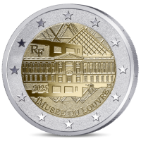 Frankrijk 2 euro Proof 2025 - Louvre Museum - omgekeerd polijsten