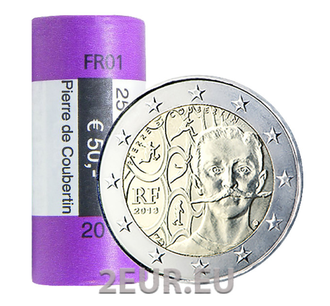 Frankrijk 2 EURO ROL 2013 - 150e verjaardag van de geboorte van Pierre de Coubertin