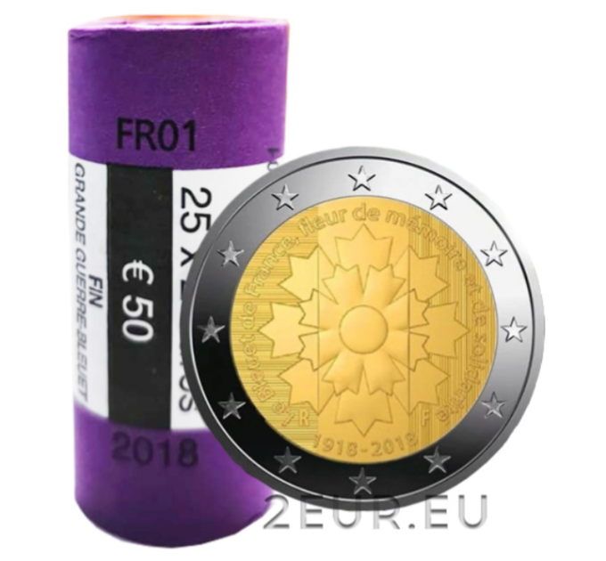 Frankrijk 2 EURO ROL 2018 - Korenbloem van Frankrijk