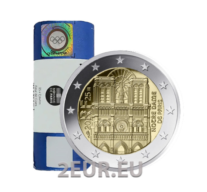 Frankrijk 2 EURO ROL 2025 - Notre Dame