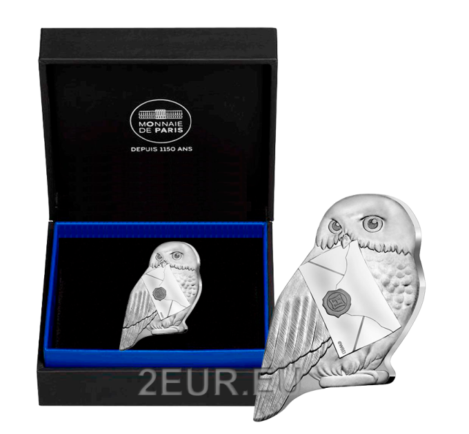Frankrijk 10 euro zilveren munt Proof 2021 - De Uil Hedwig