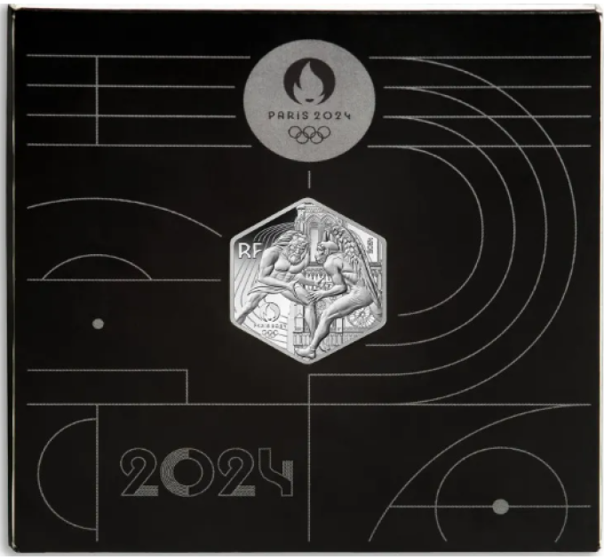 Frankrijk 10 euro zilveren munt 2024 - Olympische Spelen 2024 in Parijs - Zeshoekige Hercules