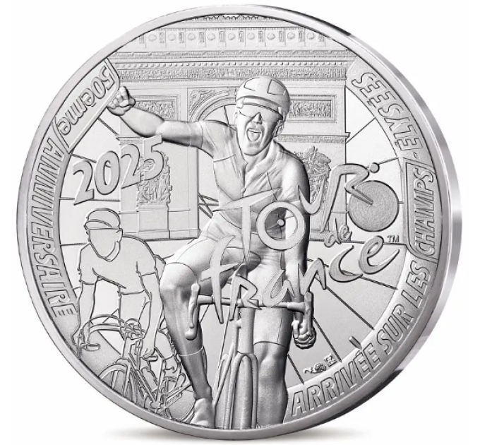 Frankrijk 10 euro zilveren munt 2025 - Ronde van Frankrijk