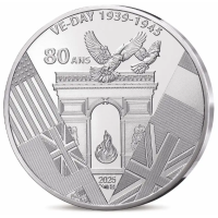 Frankrijk 10 euro zilveren munt 2025 - 80e verjaardag van OVERWINNINGSDAG