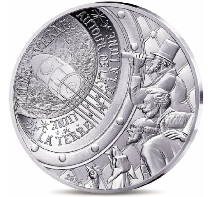 Frankrijk 10 euro zilveren munt Proof 2025 - De kunst van de pen – van de aarde naar de maan