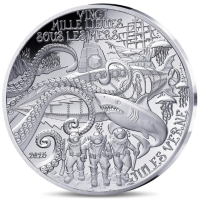 Frankrijk 10 euro zilveren munt Proof 2025 - De kunst van de pen – Twintigduizend mijlen onder zee