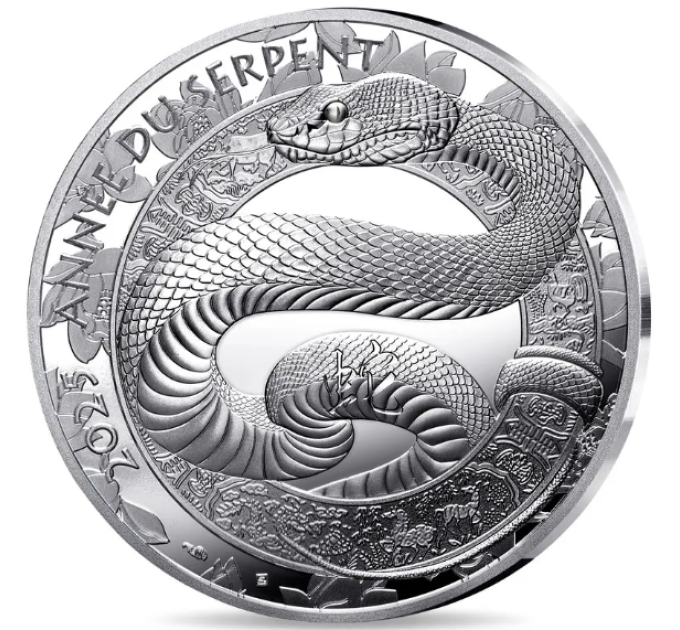 Frankrijk 10 euro zilveren munt Proof 2025 - Jaar van de Slang