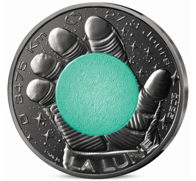 Frankrijk 10 euro zilveren munt 2025 - Een ruimtereis met Thomas Pesquet - Saturnus, Jupiter, Mars, Maan