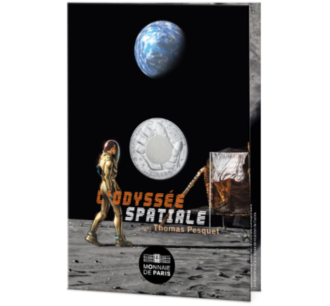Frankrijk 10 euro zilveren munt 2025 - Een ruimtereis met Thomas Pesquet - Saturnus, Jupiter, Mars, Maan
