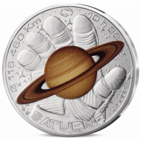 Frankrijk 10 euro zilveren munt 2025 - Een ruimtereis met Thomas Pesquet - Saturnus, Jupiter, Mars, Maan