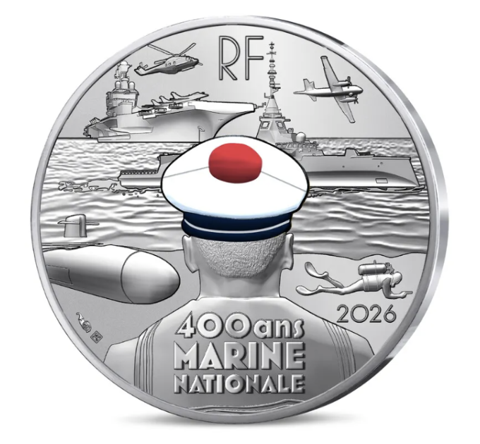 Frankrijk 10 euro zilveren munt 2026 - Franse marine