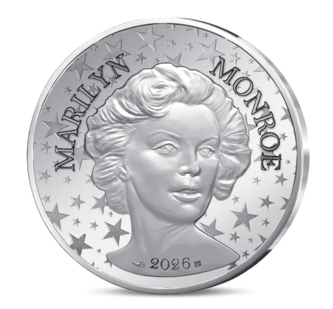 Frankrijk 10 euro zilveren munt 2026 - Marilyn Monroe