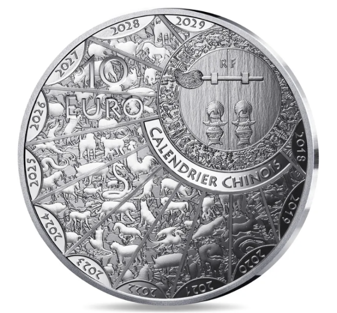 Frankrijk 10 euro zilveren munt Proof 2027 - Jaar van de Geit