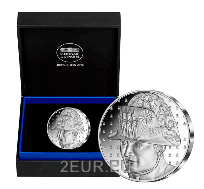 Frankrijk 20 euro zilveren munt Proof 2021 - 200ste verjaardag van de dood van Napoleon I.