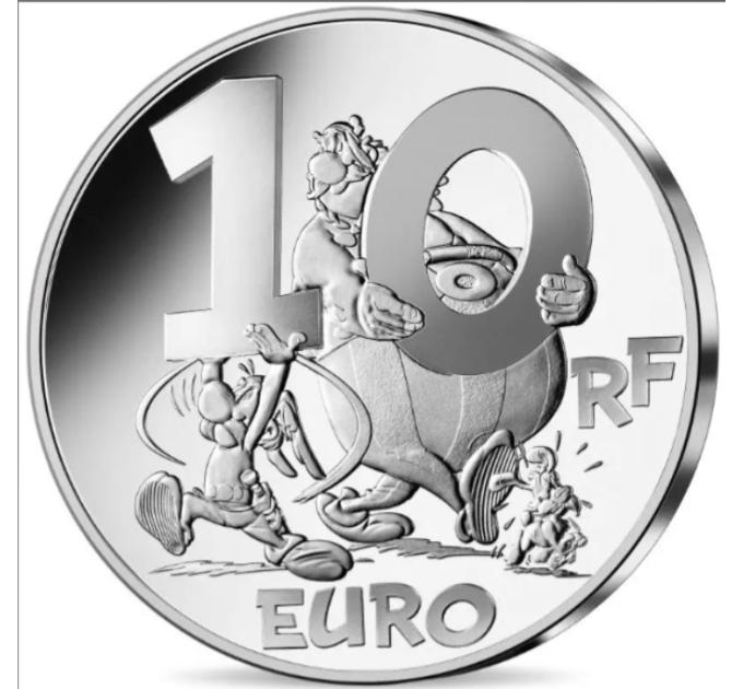 Frankrijk 10 euro zilveren munt Proof 2022 - Asterix en de Griffioen
