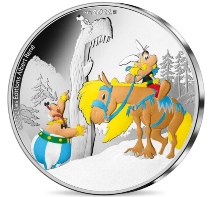 Frankrijk 10 euro zilveren munt Proof 2022 - Asterix en de Griffioen