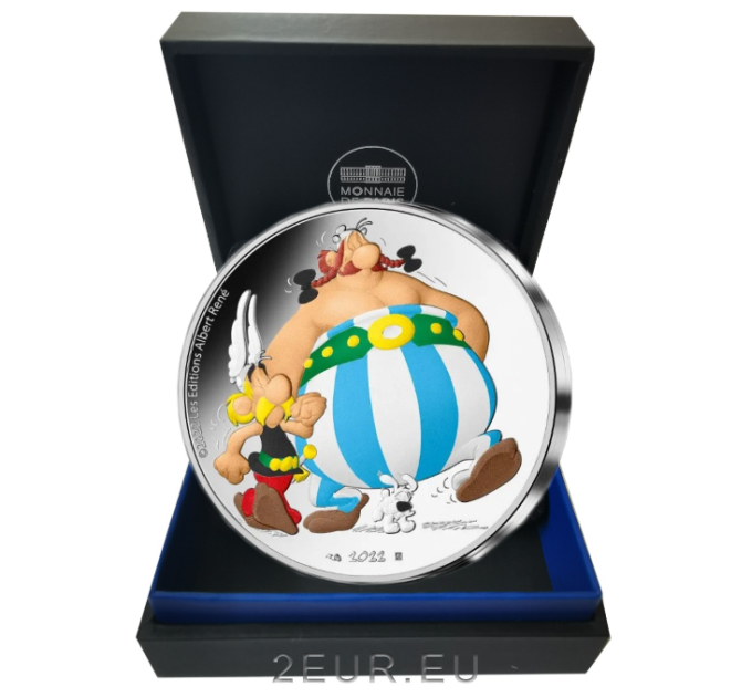 Frankrijk 10 euro zilveren munt Proof 2022 - Asterix, Obelix en Idefix
