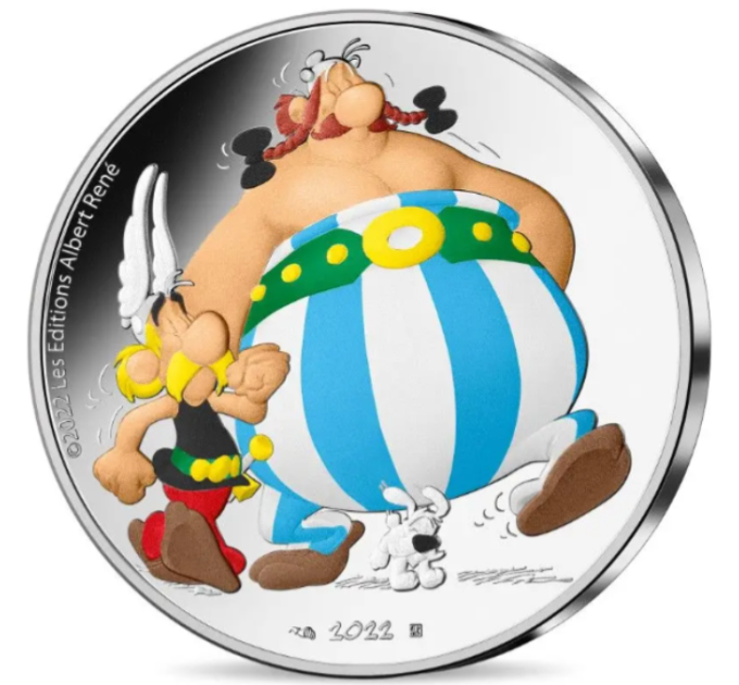 Frankrijk 10 euro zilveren munt Proof 2022 - Asterix, Obelix en Idefix