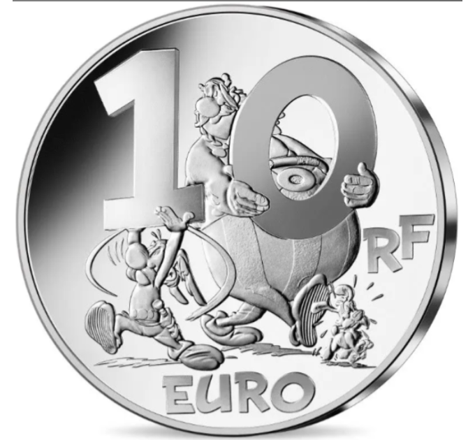 Frankrijk 10 euro zilveren munt Proof 2022 - Asterix, Obelix en Idefix