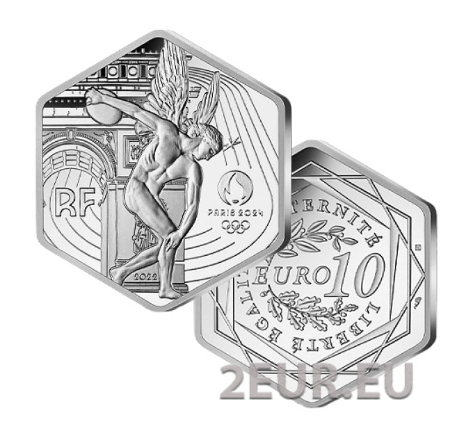 Frankrijk 10 euro zilveren munt 2022 - Het genie - Olympische Zomerspelen Tokio 2020 - Parijs 2024 - 2021
