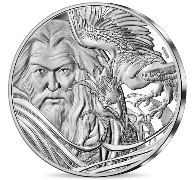Frankrijk 10 euro zilveren munt Proof 2022 - Harry Potter - Albus Perkamentus
