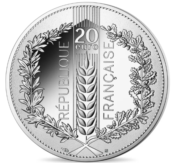 Frankrijk 20 euro zilveren munt 2022 - Aard van Frankrijk - De tarwe