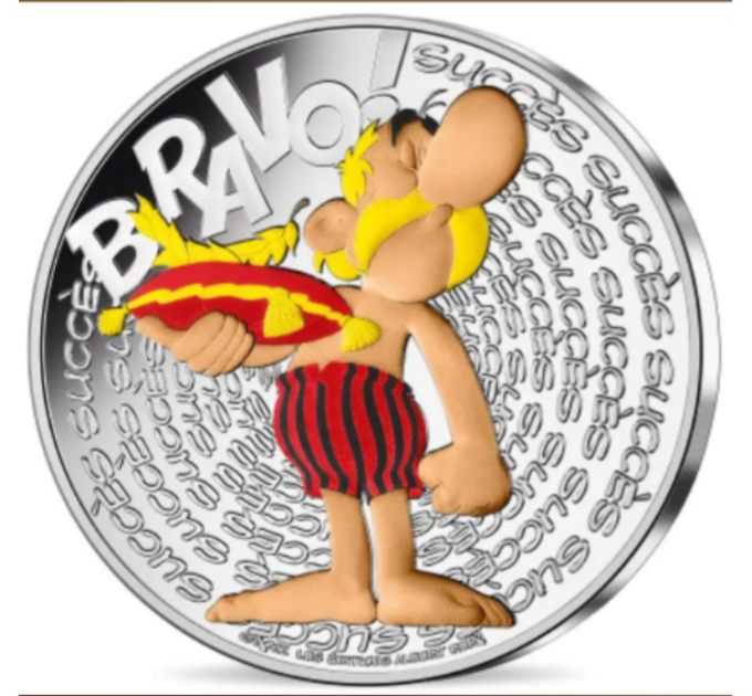 Frankrijk 50 euro zilveren munt 2022 - Asterix - Bravo - Succes