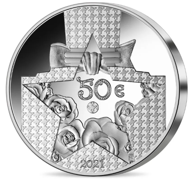 Frankrijk 50 euro zilveren munt Proof 2021 - Franse uitmuntendheid - Dior
