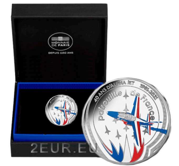 Frankrijk 10 euro zilveren munt Proof 2021 - Alpha Jet 