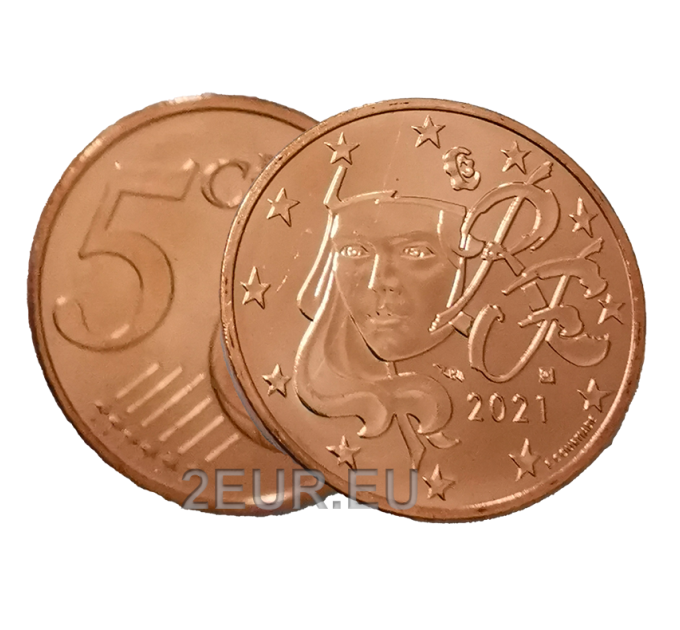 Frankrijk 5 cent UNC 2021