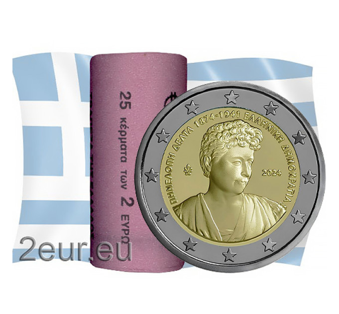 Griekenland 2 euro rol 2024 – 150e verjaardag van de geboorte van Penelope Delta