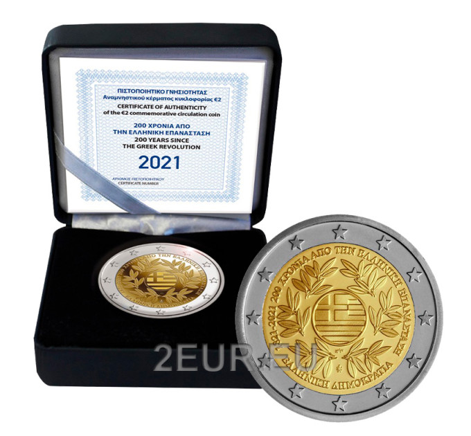 Griekenland 2 euro proof 2021 - 200 jaar na de Griekse Revolutie